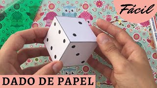 🎲 Cómo hacer un DADO de PAPEL FÁCIL 🎲  Manualidades  Origami [upl. by Poll]