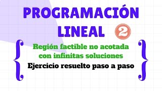 Programación Lineal  Ejercicio resuelto 2 [upl. by Amalbena908]