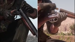 Red Dead Redemption 2  RDR1 vs RDR2  Weapon Comparison [upl. by Baseler586]