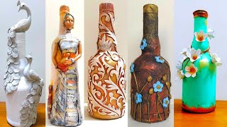 5 Bottle art  DIY Bottle Craft Ideas [upl. by Aratahc441]