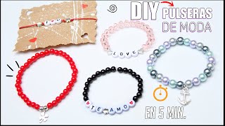 Pulseras con hilo elástico super fáciles ❤️Ideas para regalar o vender TUTORIAL [upl. by Noslen5]