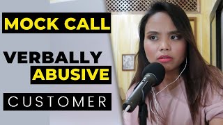 Mock Call with a Verbally Abusive Customer with Explanation [upl. by Ibocaj]