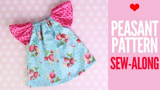 Peasant Dress Tutorial  ANNA Dress Pattern Sew Along [upl. by Amoeji]