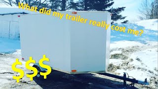 home made enclosed trailer cost breakdown [upl. by Yasnil]