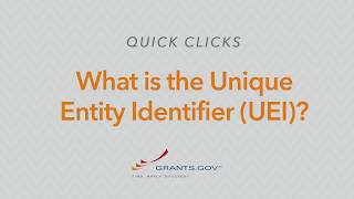 Quick Clicks What Is the Unique Entity Identifier UEI [upl. by Slater706]