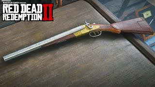 RED DEAD REDEMPTION 2  DOUBLEBARRELED SHOTGUN Weapons Customization amp Showcase [upl. by Assilana]