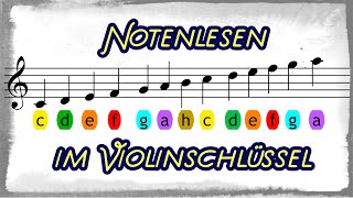 Notenlesen im Violinschlüssel [upl. by Auhsot]