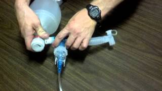 Inline nebulizer with BVMintubation [upl. by Mlehliw]