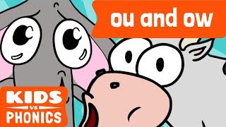 OU and OW  Similar Sounds  Sounds Alike  How to Read  Made by Kids vs Phonics [upl. by Aitercul879]