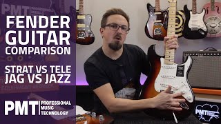 Fender Stratocaster vs Telecaster vs Jazzmaster vs Jaguar  Whats the difference [upl. by Hamfurd619]