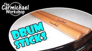 Making Drum Sticks on a Lathe  DIY Woodturning Project [upl. by Lan]