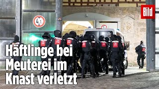 Gefängnismeuterei Polizei stürmt Knast in Thüringen  JVA Untermaßfeld [upl. by Glynn]