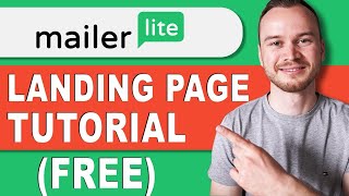 MailerLite Landing Page Tutorial  How To Create A Landing Page For Free [upl. by Ecyt]