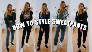 SWEATPANTS LOOKBOOK HOW TO STYLE SWEATS [upl. by Michelle527]